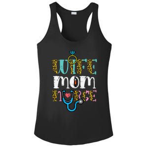 Womens Mothers Day Wife Mom Nurse Scrub Top RN Mama Mommy Women Ladies PosiCharge Competitor Racerback Tank