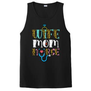 Womens Mothers Day Wife Mom Nurse Scrub Top RN Mama Mommy Women PosiCharge Competitor Tank