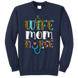 Womens Mothers Day Wife Mom Nurse Scrub Top RN Mama Mommy Women Sweatshirt