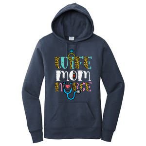 Womens Mothers Day Wife Mom Nurse Scrub Top RN Mama Mommy Women Women's Pullover Hoodie