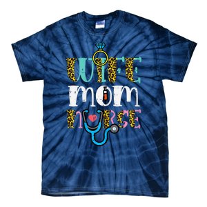 Womens Mothers Day Wife Mom Nurse Scrub Top RN Mama Mommy Women Tie-Dye T-Shirt