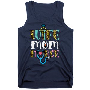 Womens Mothers Day Wife Mom Nurse Scrub Top RN Mama Mommy Women Tank Top