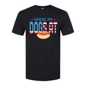 Where My Dogs At Softstyle CVC T-Shirt