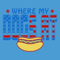 Where My Dogs At Funny 4th Of July Design Tie Dye Hoodie