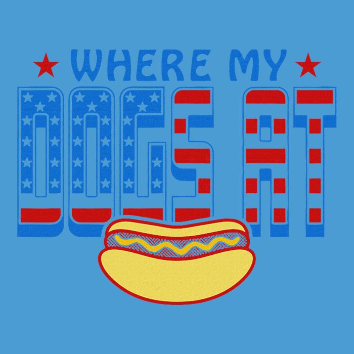 Where My Dogs At Funny 4th Of July Design Tie Dye Hoodie