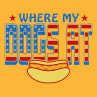 Where My Dogs At Funny 4th Of July Design Pom Pom 12in Knit Beanie