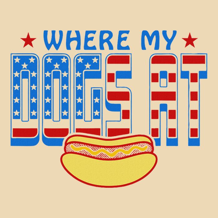 Where My Dogs At Funny 4th Of July Design Zip Tote Bag