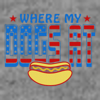 Where My Dogs At Funny 4th Of July Design Tall Sweatshirt
