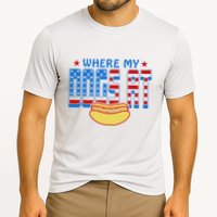Where My Dogs At Funny 4th Of July Design Performance Shirt