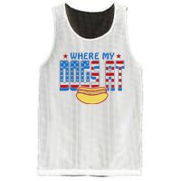 Where My Dogs At Funny 4th Of July Design Mesh Reversible Basketball Jersey Tank