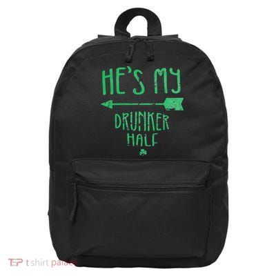 WoHe's My Drunker Half Saint Patrick's Day Couples 16 in Basic Backpack