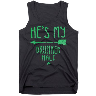 WoHe's My Drunker Half Saint Patrick's Day Couples Tank Top