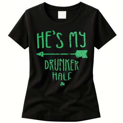 WoHe's My Drunker Half Saint Patrick's Day Couples Womens T-Shirt