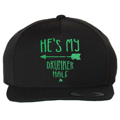 WoHe's My Drunker Half Saint Patrick's Day Couples Wool Snapback Cap