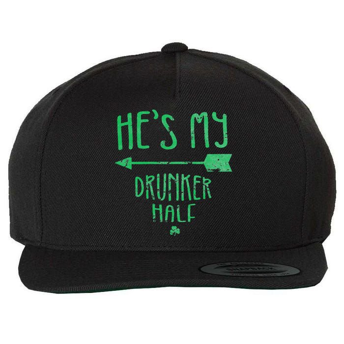 WoHe's My Drunker Half Saint Patrick's Day Couples Wool Snapback Cap
