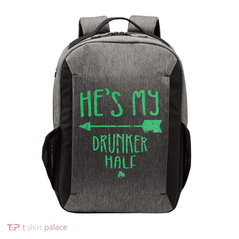 WoHe's My Drunker Half Saint Patrick's Day Couples Vector Backpack