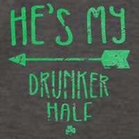 WoHe's My Drunker Half Saint Patrick's Day Couples Vector Backpack