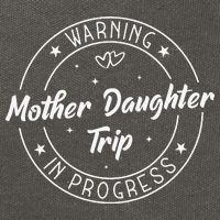 Warning Mother Daughter Trip In Progress Trip with Mom Cotton Canvas Backpack