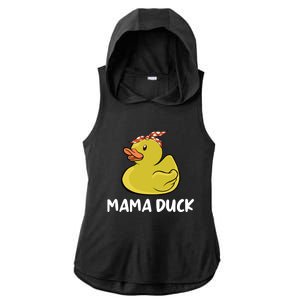 Wo Mama Duck Funny Mom Mothers Day Red Bandana Cute Gift Ladies PosiCharge Tri-Blend Wicking Draft Hoodie Tank