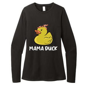 Wo Mama Duck Funny Mom Mothers Day Red Bandana Cute Gift Womens CVC Long Sleeve Shirt