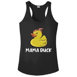 Wo Mama Duck Funny Mom Mothers Day Red Bandana Cute Gift Ladies PosiCharge Competitor Racerback Tank