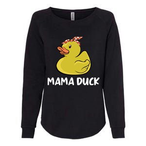 Wo Mama Duck Funny Mom Mothers Day Red Bandana Cute Gift Womens California Wash Sweatshirt