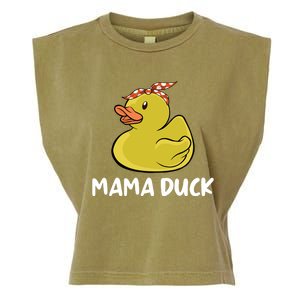 Wo Mama Duck Funny Mom Mothers Day Red Bandana Cute Gift Garment-Dyed Women's Muscle Tee