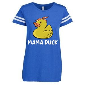 Wo Mama Duck Funny Mom Mothers Day Red Bandana Cute Gift Enza Ladies Jersey Football T-Shirt