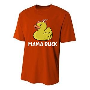 Wo Mama Duck Funny Mom Mothers Day Red Bandana Gift Performance Sprint T-Shirt