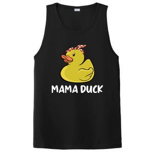 Wo Mama Duck Funny Mom Mothers Day Red Bandana Gift PosiCharge Competitor Tank