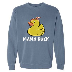 Wo Mama Duck Funny Mom Mothers Day Red Bandana Gift Garment-Dyed Sweatshirt