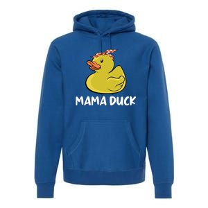 Wo Mama Duck Funny Mom Mothers Day Red Bandana Gift Premium Hoodie