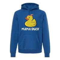 Wo Mama Duck Funny Mom Mothers Day Red Bandana Gift Premium Hoodie