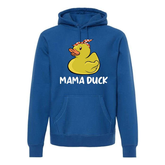 Wo Mama Duck Funny Mom Mothers Day Red Bandana Gift Premium Hoodie