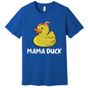 Wo Mama Duck Funny Mom Mothers Day Red Bandana Gift Premium T-Shirt