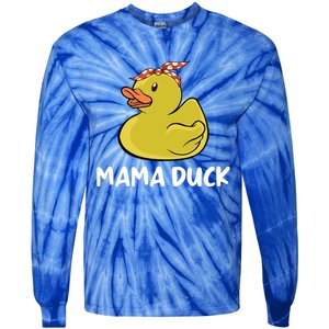 Wo Mama Duck Funny Mom Mothers Day Red Bandana Gift Tie-Dye Long Sleeve Shirt