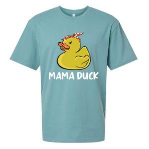 Wo Mama Duck Funny Mom Mothers Day Red Bandana Gift Sueded Cloud Jersey T-Shirt