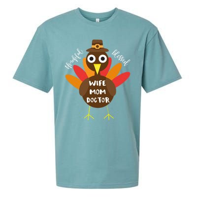 Wife Mom Doctor Turkey Thanksgiving Gift Gift Sueded Cloud Jersey T-Shirt