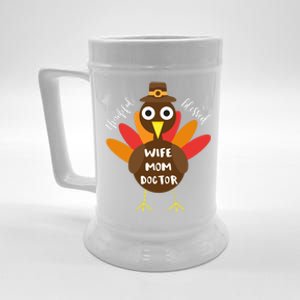 Wife Mom Doctor Turkey Thanksgiving Gift Gift Beer Stein