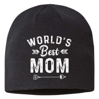 Womens Mother's Day World's Best Mom T Gift Sustainable Beanie