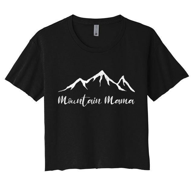 Womens Mother's Day Camping Mountain Mama Crop Top