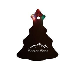 Womens Mother's Day Camping Mountain Mama Ceramic Tree Ornament