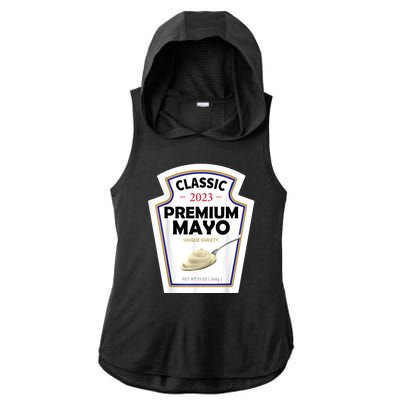 White Mayonnaise DIY Halloween Costume Couples & Group Mayo Ladies PosiCharge Tri-Blend Wicking Draft Hoodie Tank