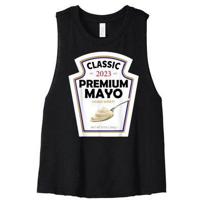 White Mayonnaise DIY Halloween Costume Couples & Group Mayo Women's Racerback Cropped Tank