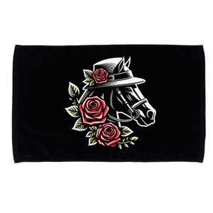 Women Mom Derby Day 2024 Funny Rose Derby Microfiber Hand Towel