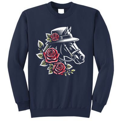 Women Mom Derby Day 2024 Funny Rose Derby Sweatshirt