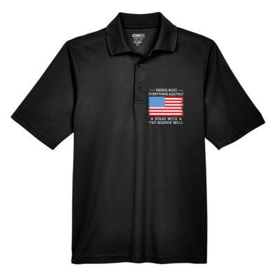 Wanna Make Everything Electric Start With The Border Wall Men's Origin Performance Pique Polo