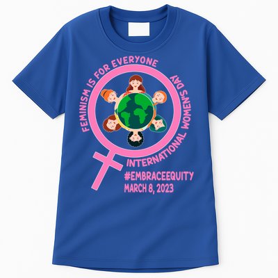 Wo's Month Embrace Equity Feminism Gift Tall T-Shirt