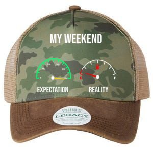 Weekend Meme Expectation Vs Reality Parents Gift Legacy Tie Dye Trucker Hat