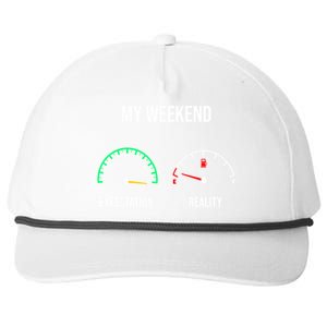 Weekend Meme Expectation Vs Reality Parents Gift Snapback Five-Panel Rope Hat